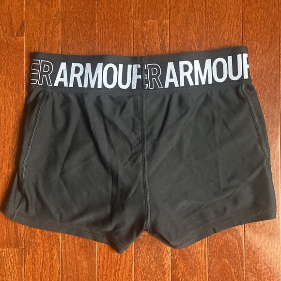 Under Armour Kid's Black Athletic Shorts - Picture 2 of 8